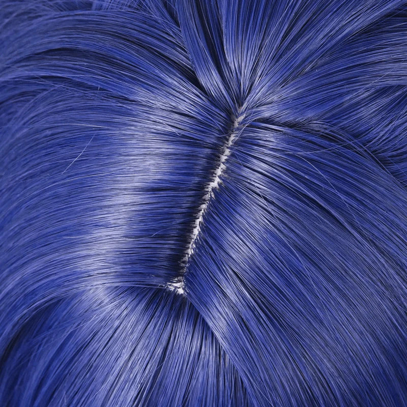 原神ラウマ100cmウェーブブルーコスプレウィッグ