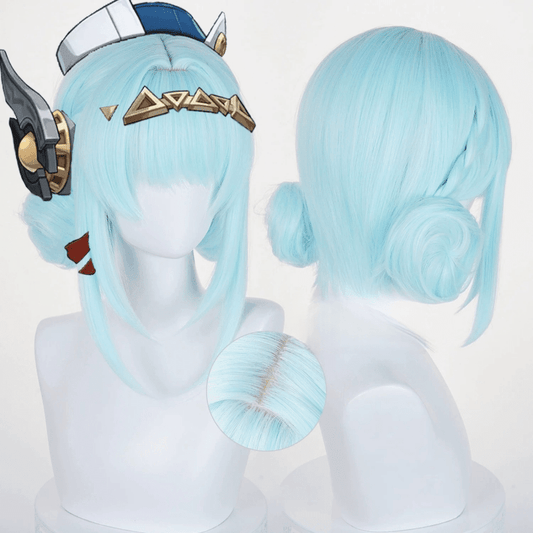 原神イネッファ30cmライトブルーコスプレウィッグ - NOKIJP - 