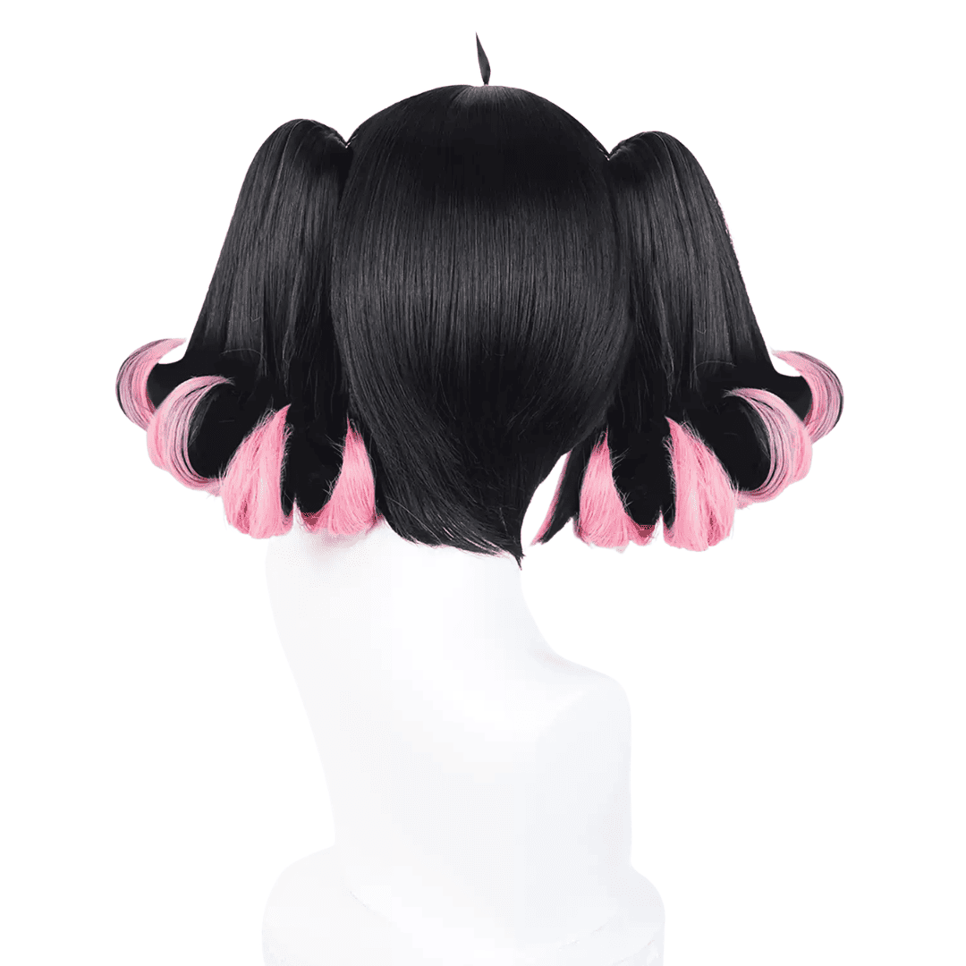 ゼンレスゾーンゼロ南宮羽30cmくろいこんごうピンクコスプレウィッグ - NOKIJP - 