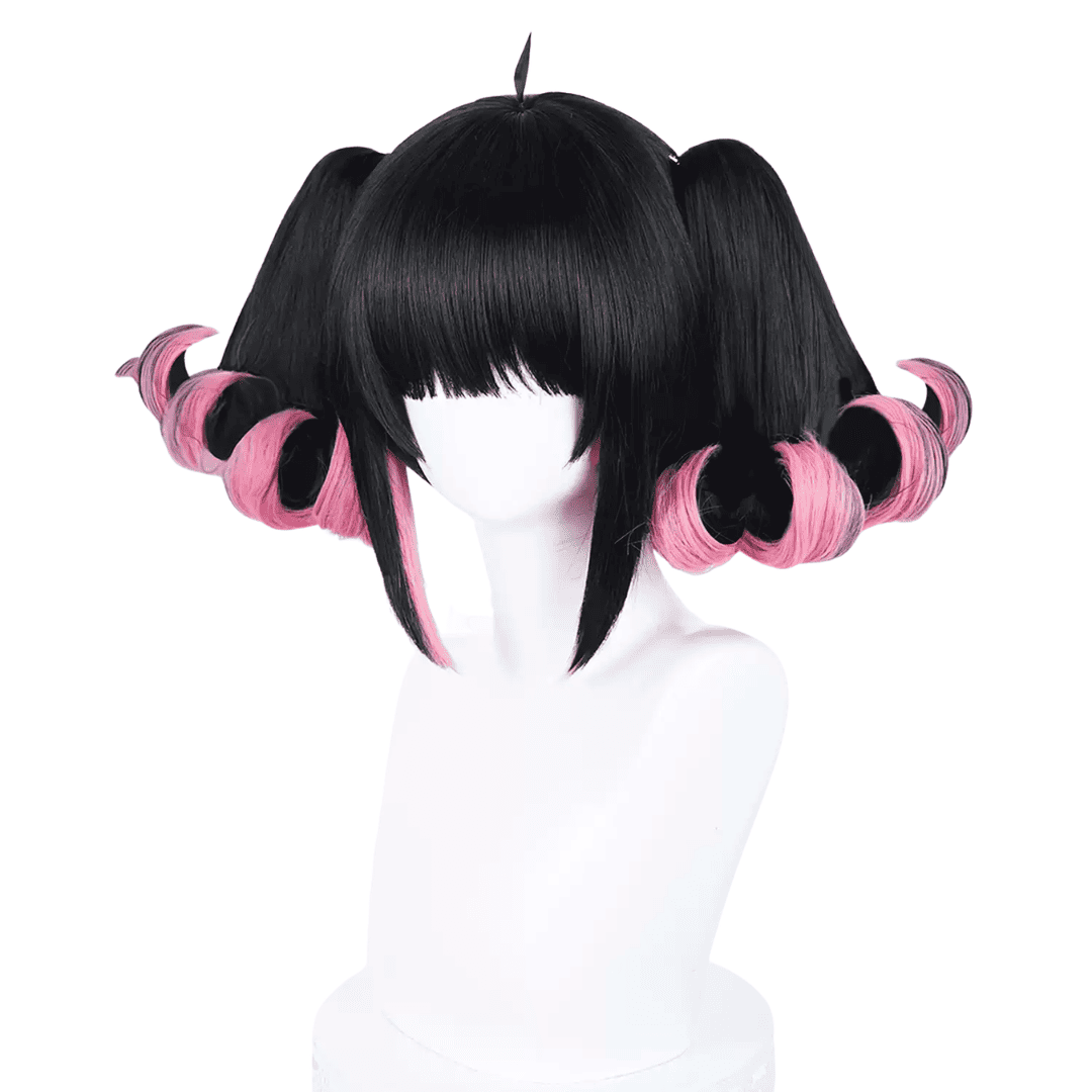 ゼンレスゾーンゼロ南宮羽30cmくろいこんごうピンクコスプレウィッグ - NOKIJP - 