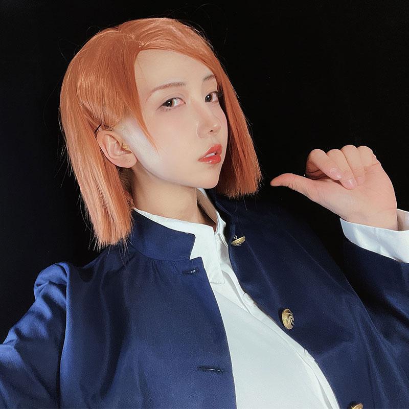 呪術廻戦くぎさきのばら30cmオレンジブラウンコスプレウィッグ - NOKIJP - 