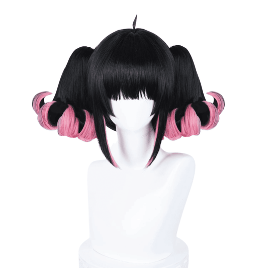 ゼンレスゾーンゼロ南宮羽30cmくろいこんごうピンクコスプレウィッグ - NOKIJP - 