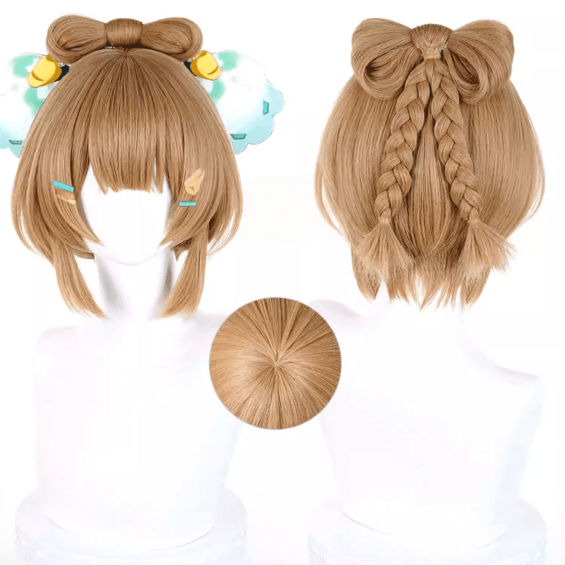 原神ヨォーヨ30cmブラウンコスプレウィッグ - NOKIJP - 