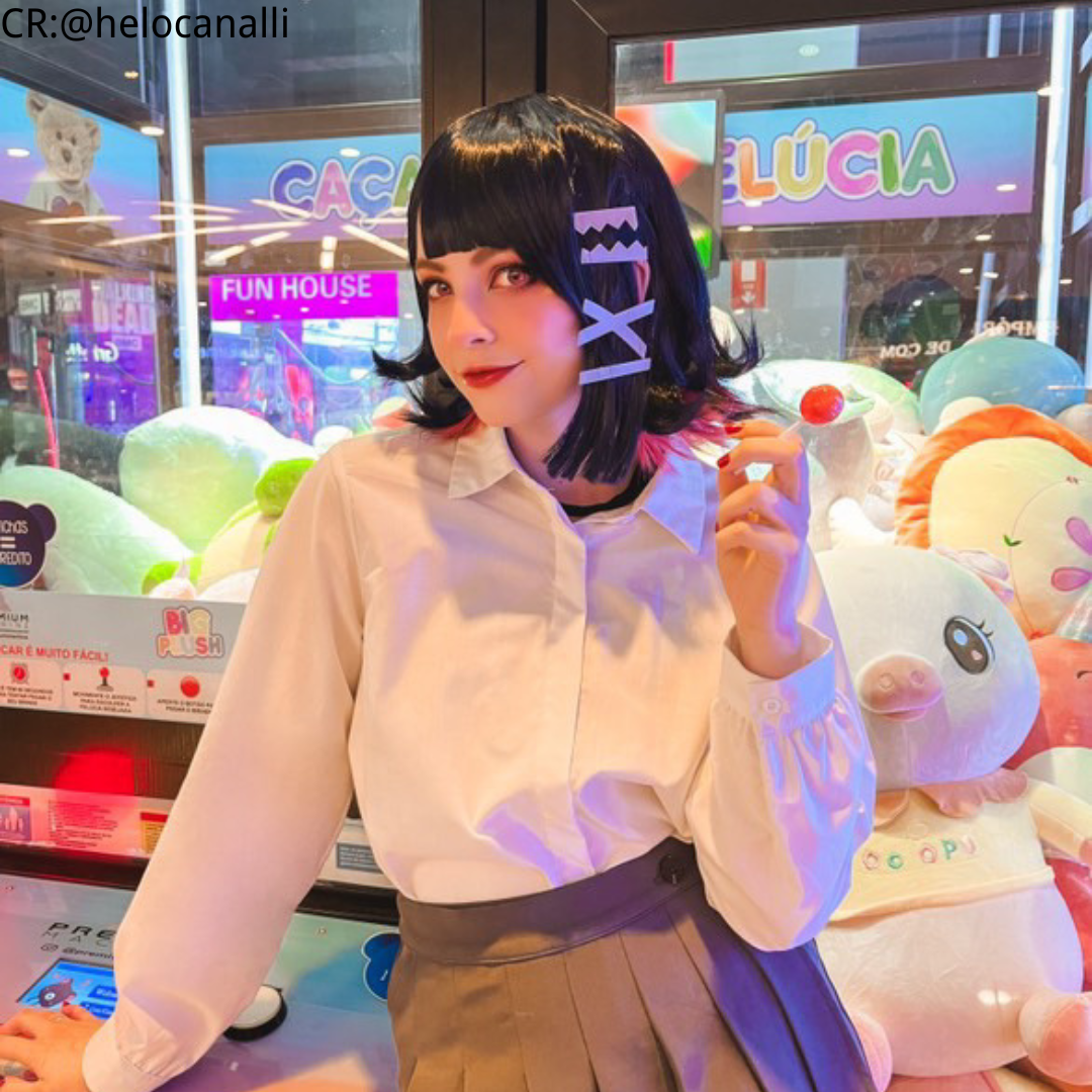 ゼンレスゾーンゼロ エレン・ジョー33cmブラックミックスピンクコスプレウィッグ - NOKIJP - 