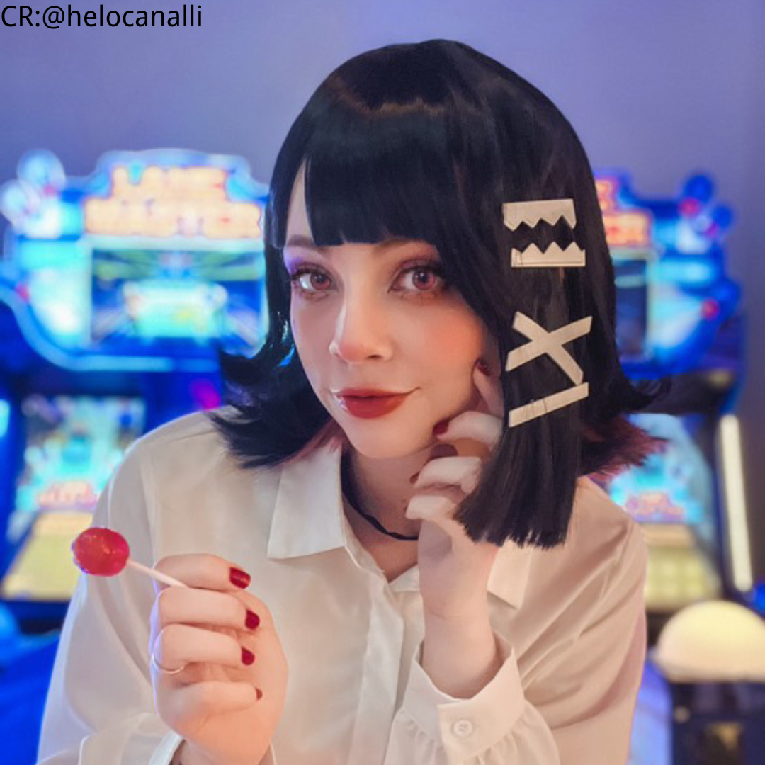 ゼンレスゾーンゼロ エレン・ジョー33cmブラックミックスピンクコスプレウィッグ - NOKIJP - 
