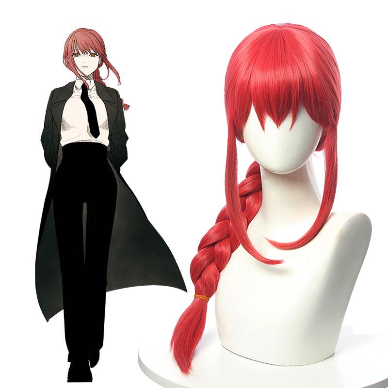 チェンソーマンマキマ60cmロングレッドコスプレウィッグ