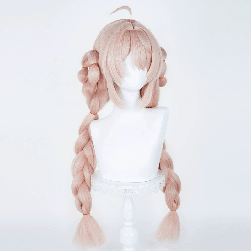 ゼンレスゾーンゼロ 趙 85cm ピンク 編み込み コスプレウィッグ - NOKIJP - 