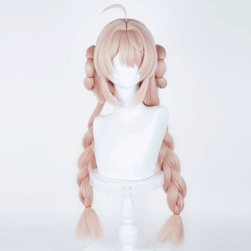 ゼンレスゾーンゼロ 趙 85cm ピンク 編み込み コスプレウィッグ - NOKIJP - 
