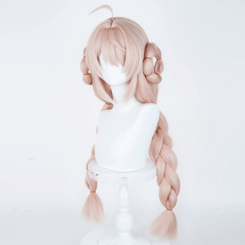 ゼンレスゾーンゼロ 趙 85cm ピンク 編み込み コスプレウィッグ - NOKIJP - 