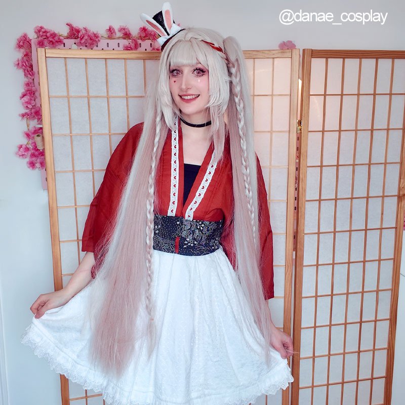 崩壊：スターレイル花火98cmライトピンクポニーテールコスプレウィッグ - NOKIJP - 
