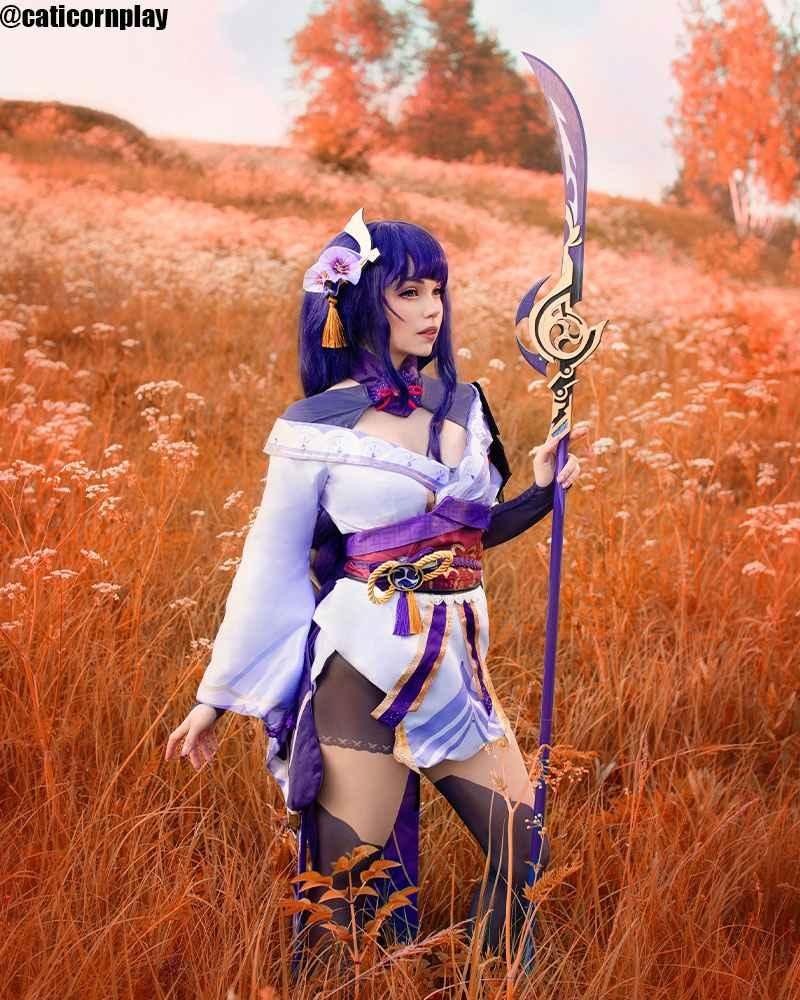 原神らいでんしょうぐん98cmパープルこんごうコスプレウィッグ - NOKIJP - 
