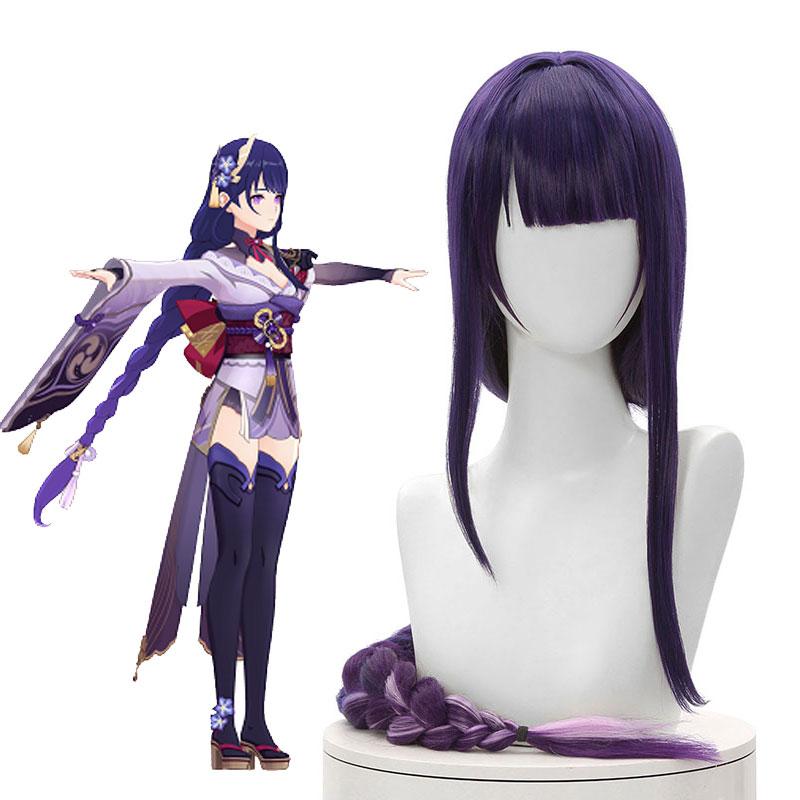 原神らいでんしょうぐん98cmパープルこんごうコスプレウィッグ