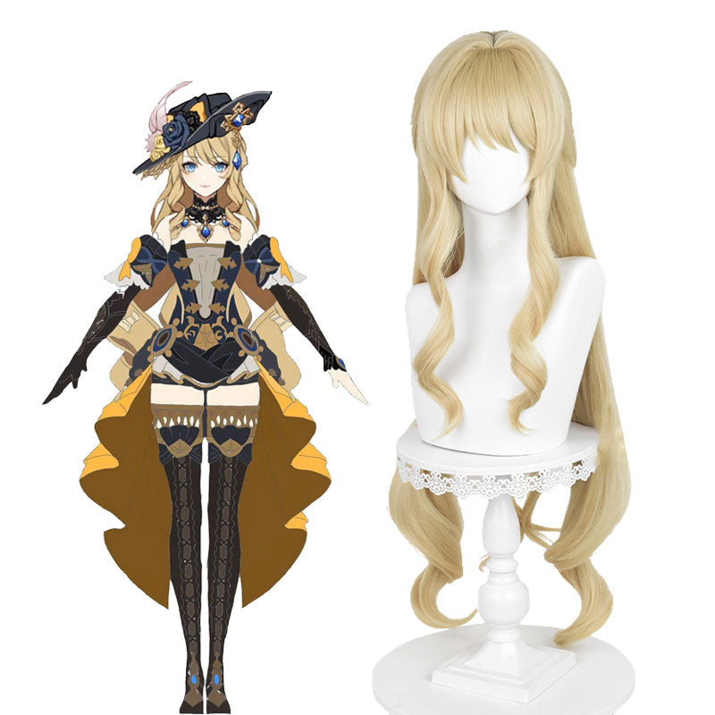 原神 フォンテーヌ ナヴィア95cmブロンドコスプレウィッグげんしん