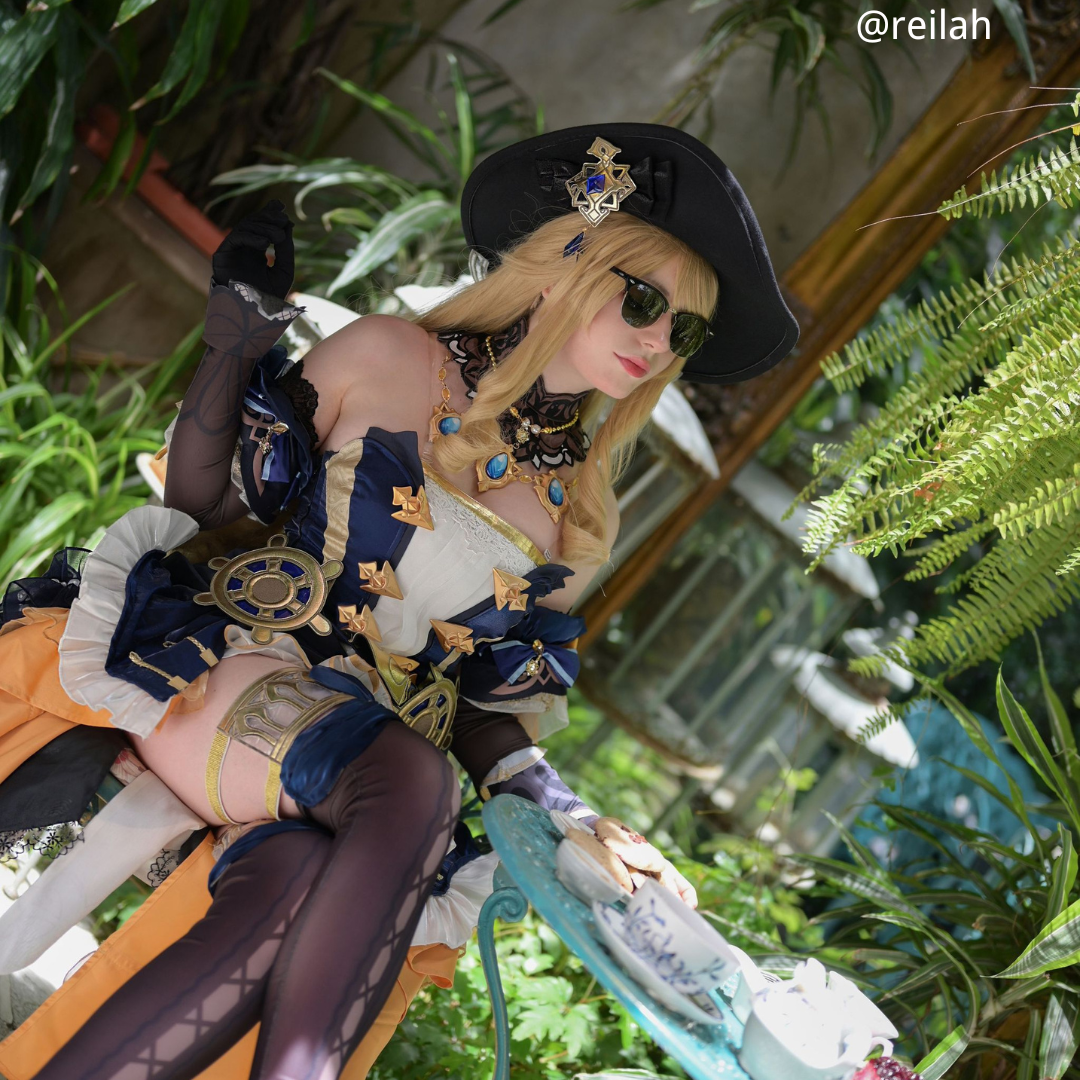 原神 フォンテーヌ ナヴィア95cmブロンドコスプレウィッグげんしん