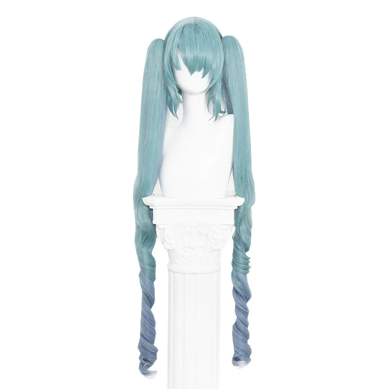 勝利の女神NIKKEプリバティ100cmみどりグラデーションコスプレウィッグ
