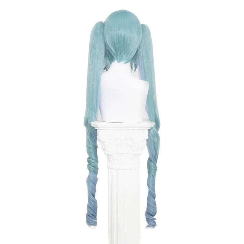 勝利の女神NIKKEプリバティ100cmみどりグラデーションコスプレウィッグ
