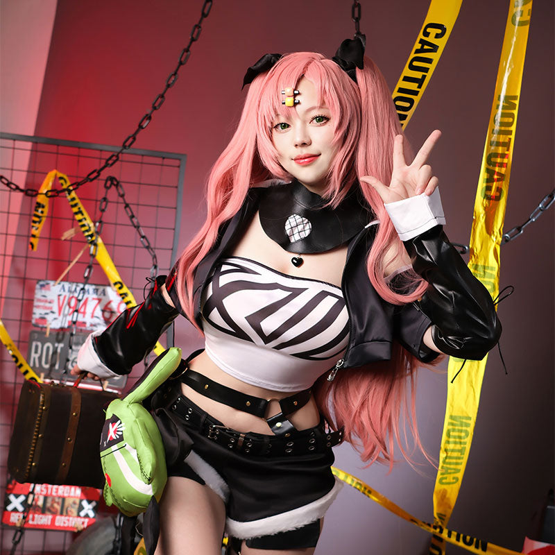 ゼンレスゾーンゼロニコール・デマラ80cmピンクポニーテールコスプレウィッグ