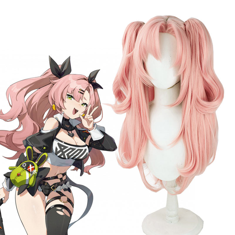 ゼンレスゾーンゼロニコール・デマラ80cmピンクポニーテールコスプレウィッグ