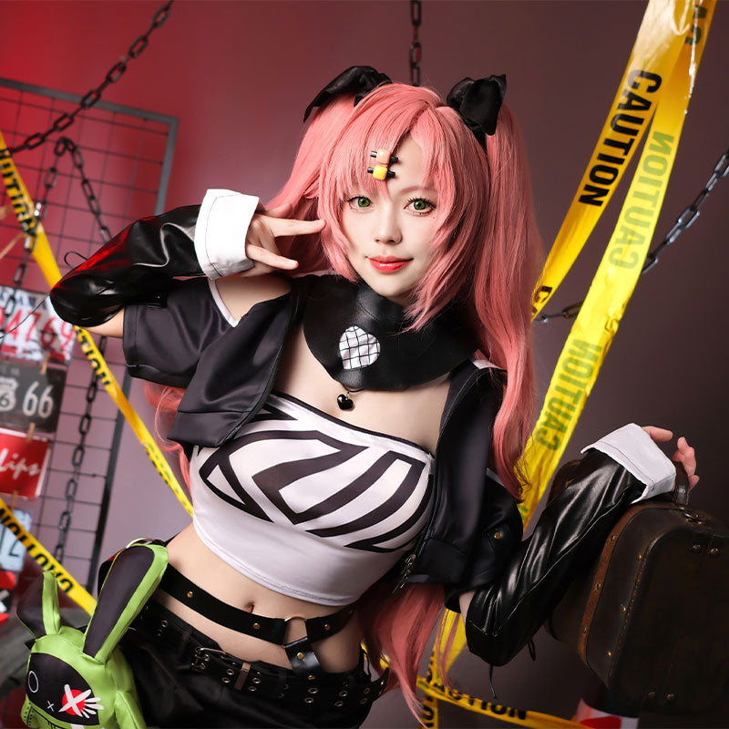 ゼンレスゾーンゼロニコール・デマラ80cmピンクポニーテールコスプレウィッグ