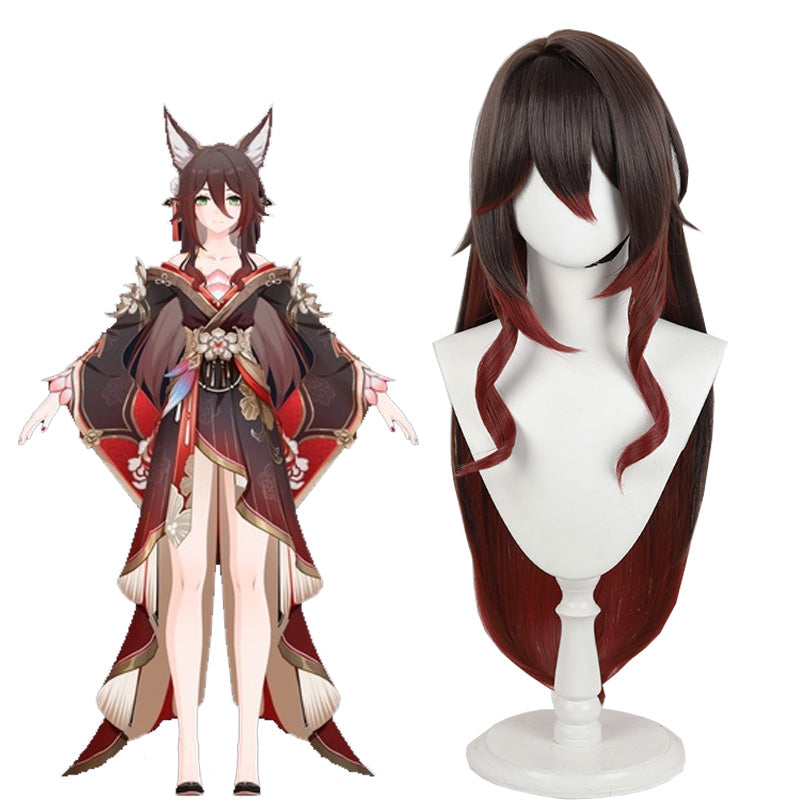 崩壊：スターレイル フーグ80cmブラウン ミックスコスプレウィッグ