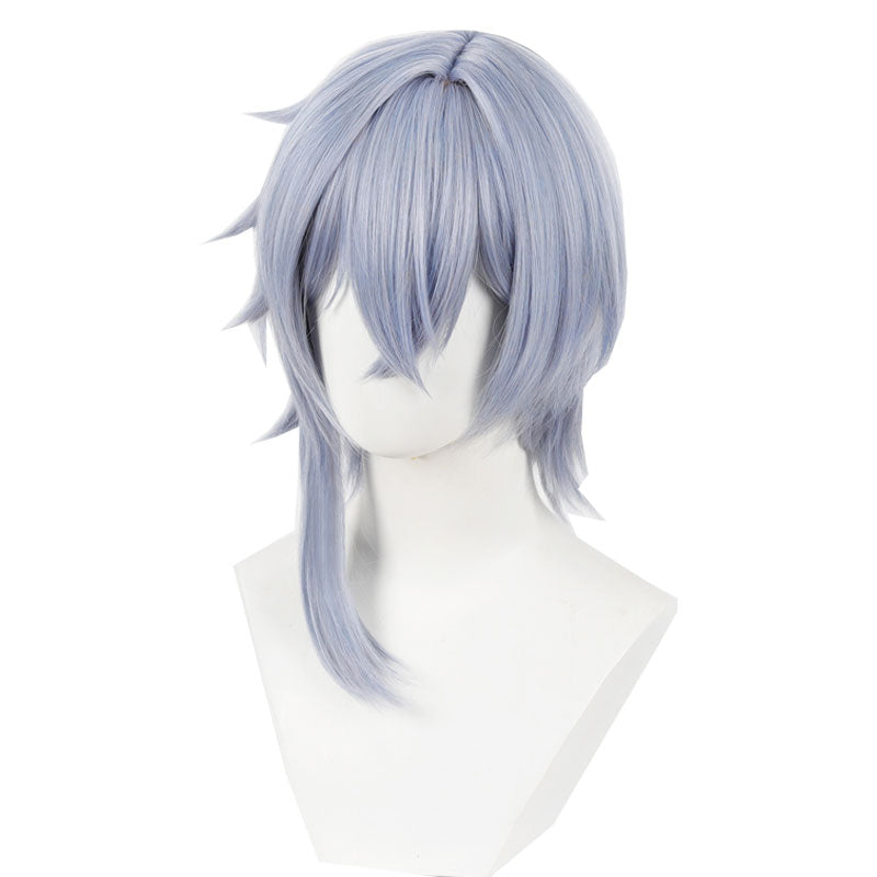 崩壊：スターレイル モズ35cmミックスグレーコスプレウィッグ