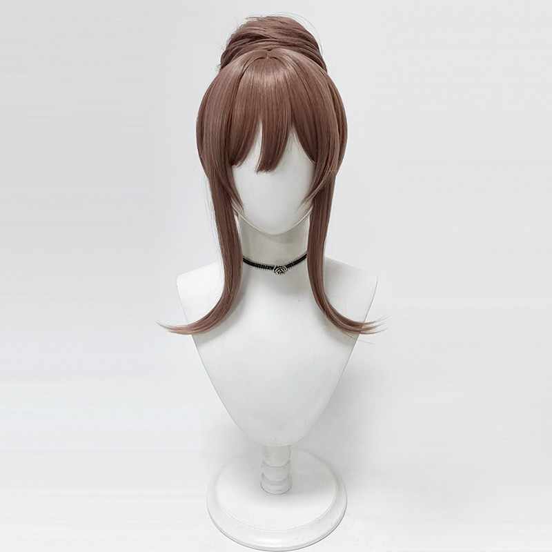 勝利の女神:NIKKEノワールショートブラウンコスプレウィッグおだんごつき - NOKIJP - 