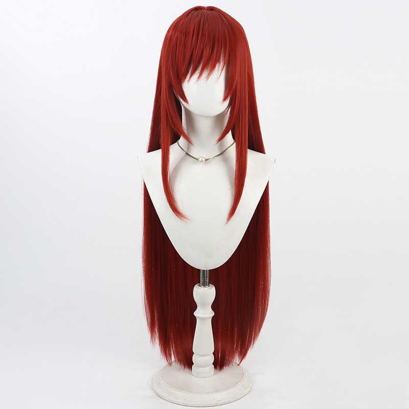 勝利の女神:NIKKEラピ100cmロングレッドコスプレウィッグ - NOKIJP - 