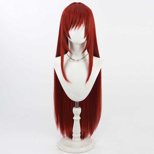 勝利の女神:NIKKEラピ100cmロングレッドコスプレウィッグ - NOKIJP - 