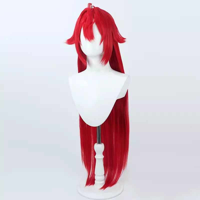 勝利の女神:NIKKEレッドフード100cmのロングレッドコスプレウィッグ - NOKIJP - 
