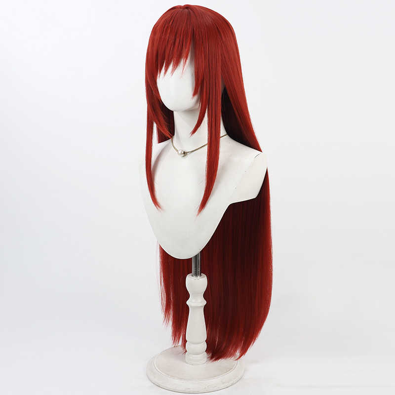 勝利の女神:NIKKEラピ100cmロングレッドコスプレウィッグ - NOKIJP - 