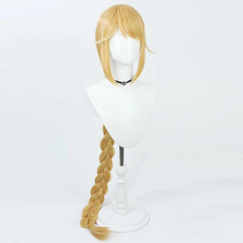 勝利の女神:NIKKEクラプター110cmの長い金髪三つ編みコスプレウィッグ - NOKIJP - 