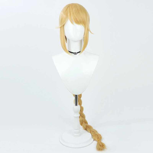 勝利の女神:NIKKEクラプター110cmの長い金髪三つ編みコスプレウィッグ - NOKIJP - 