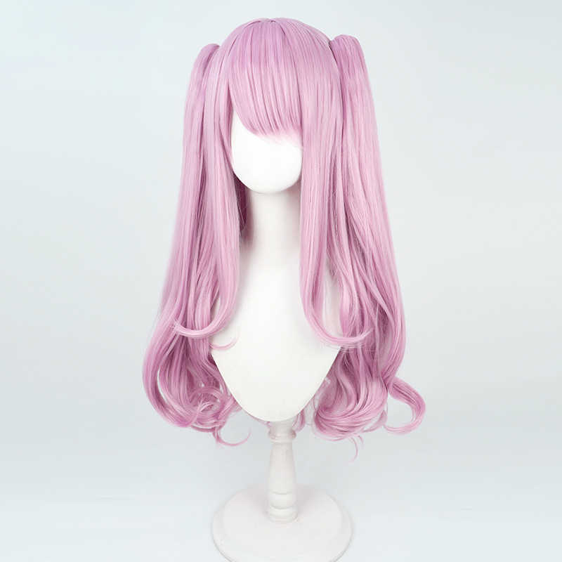 勝利の女神:NIKKEユニ80cmのピンクのポニーテールコスプレウィッグ - NOKIJP - 