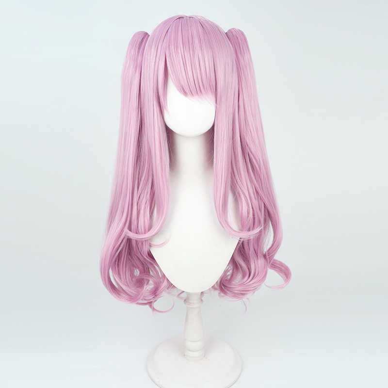 勝利の女神:NIKKEユニ80cmのピンクのポニーテールコスプレウィッグ - NOKIJP - 
