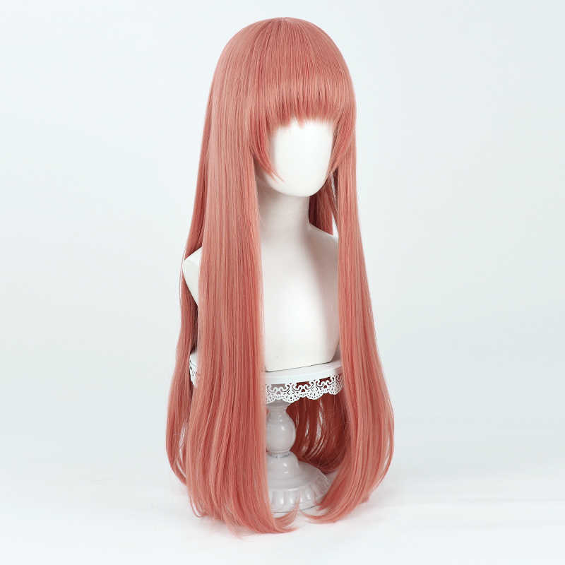 勝利の女神:NIKKEラピ80cmオレンジレッドコスプレウィッグ - NOKIJP - 