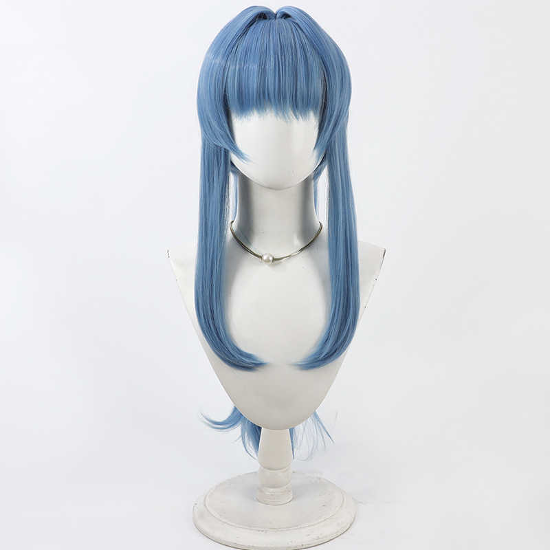 勝利の女神:NIKKEヘルム80cmブルーポニーテールコスプレウィッグ - NOKIJP - 