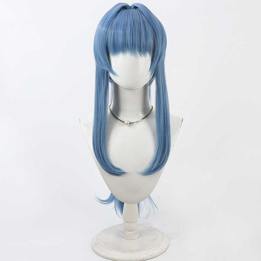 勝利の女神:NIKKEヘルム80cmブルーポニーテールコスプレウィッグ - NOKIJP - 