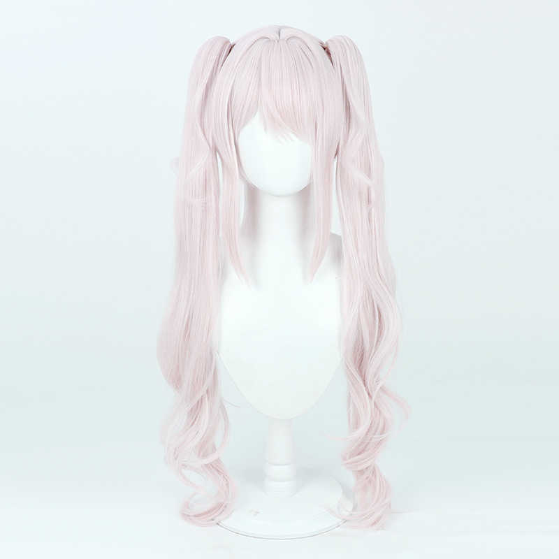 勝利の女神:NIKKEアリス85cmライトピンクポニーテールコスプレウィッグ - NOKIJP - 