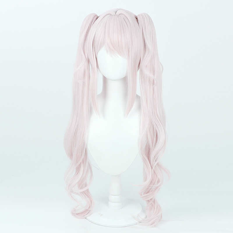 勝利の女神:NIKKEアリス85cmライトピンクポニーテールコスプレウィッグ - NOKIJP - 